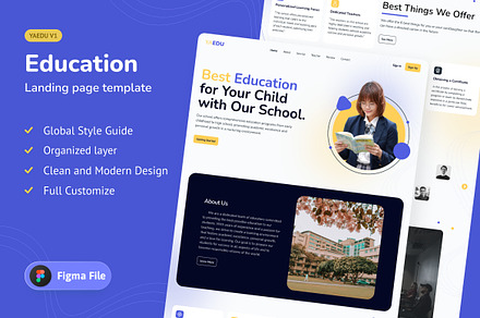 Yaedu - Education Landing Page, a Landing Page Template by Yasa Design Studio