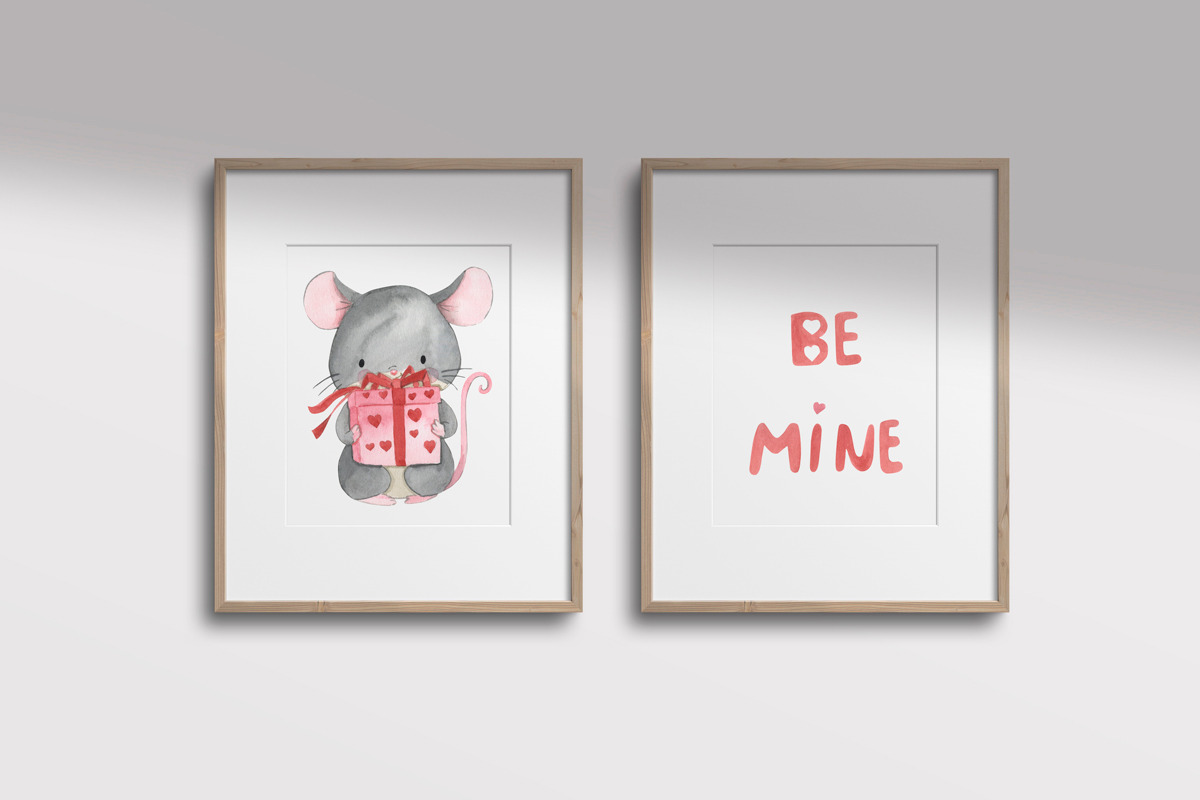 MOUSE clipart. Watercolor cute mice, an Animal Illustration by OlliArtDesign (Photo 4 of 5)