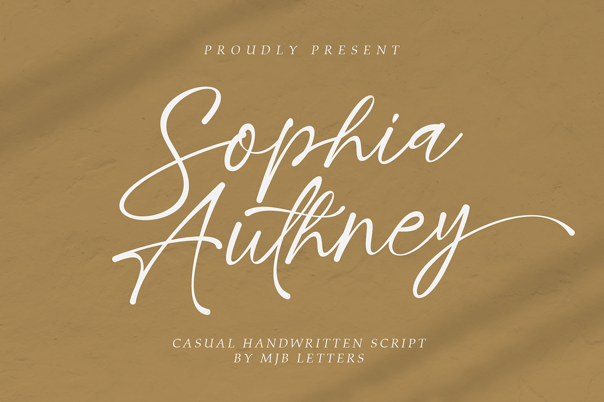 Sophia Authney, a Script Font by MJB Letters (Photo 1 of 10)