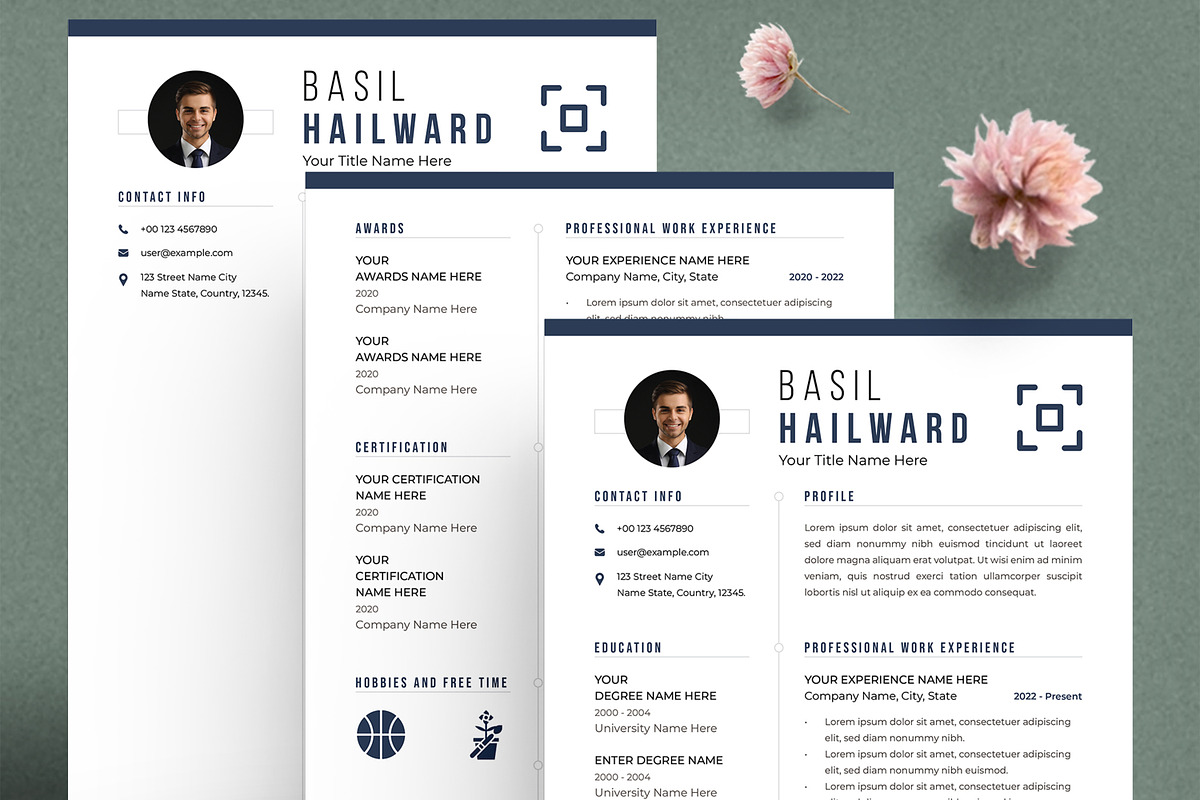 Clean Resume Template, a Resume Template by ContestDesign (Photo 3 of 3)