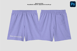 Misty shorts pants mockup