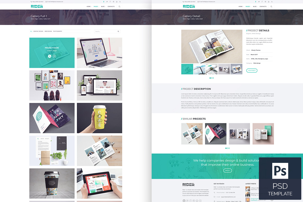 Rider - Business PSD Template, an App Template by Wisely Themes (Photo 4 of 5)