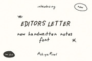 Editors Letter handmade notes font, a Handwritten Font by Ashiya Pixel (Thumbnail 1 of 8)