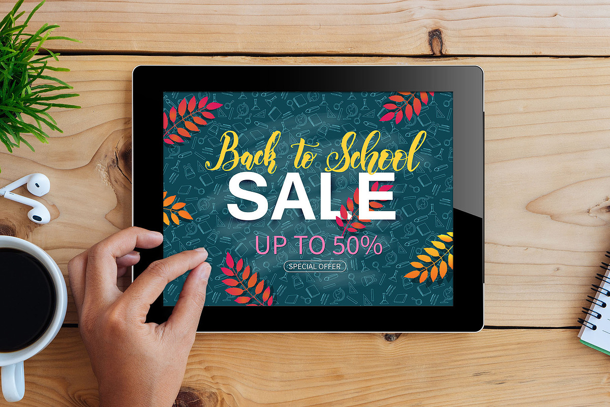 Vector Back to School Sale template, a Card Template by Tabiti (Photo 2 of 3)