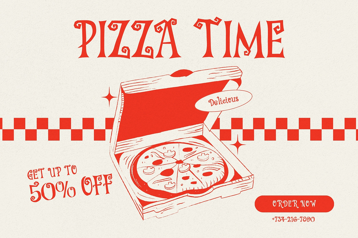 Rest in Pizza - Spooky Typeface, a Serif Font by HipFonts (Photo 3 of 9)