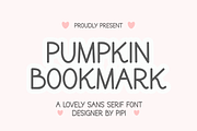Pumpkin Bookmark, a Sans Serif Font by InermediaSTUDIO (Thumbnail 1 of 8)