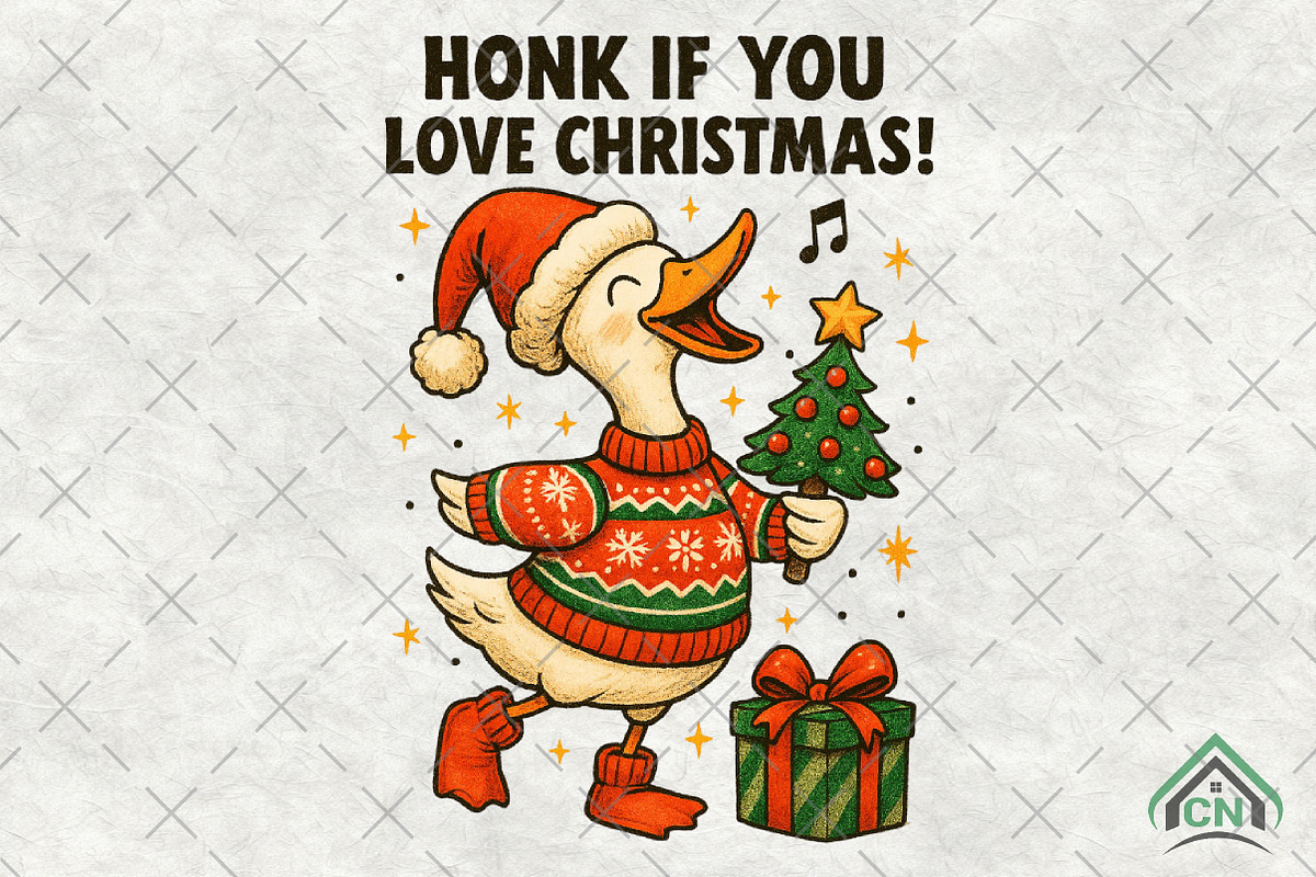 Honk If You Love Christmas Png, an Illustration by Craft Nest (Photo 1 of 6)
