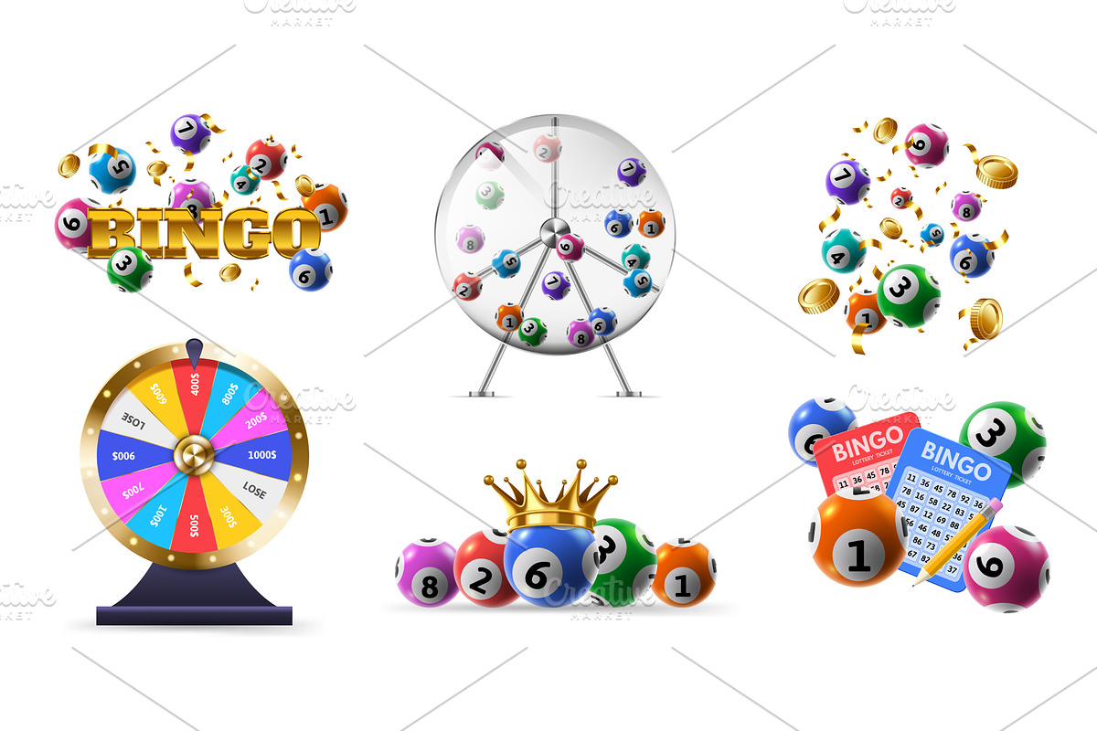 Lotteries game. Fortune wheel, bingo, a Graphic by winwin.art