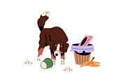 Dog behavior problems set, an Animal Illustration by PaperTrident (Thumbnail 11 of 15)