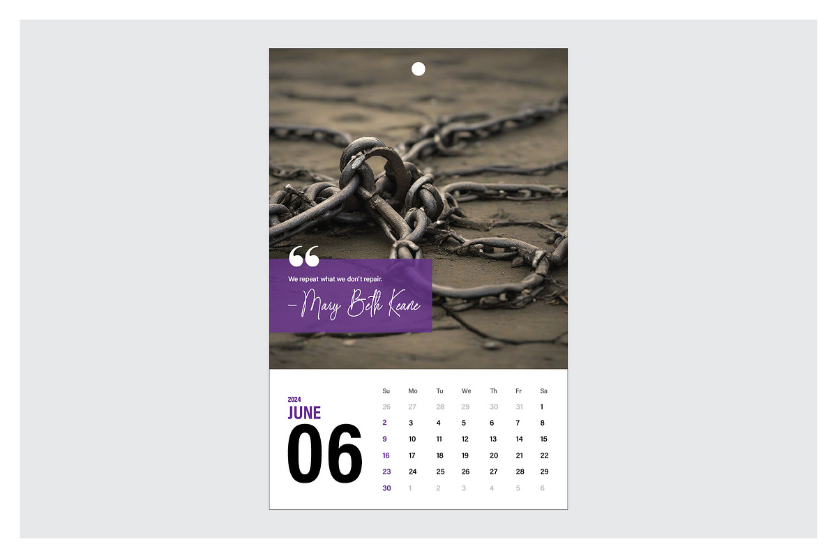 2024 Tabloid Calendar with Quotes, a Poster Template by CreativPurpose (Photo 7 of 13)