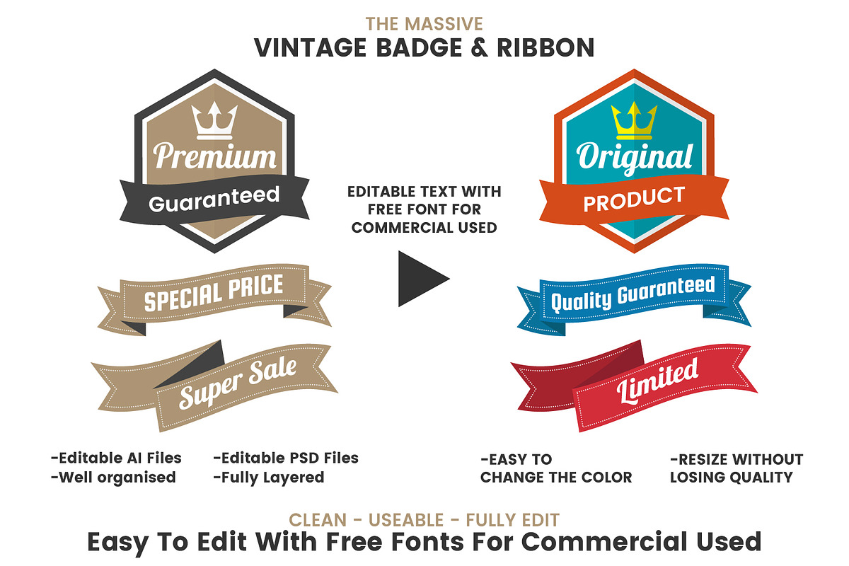 1207 Vintage Badge & Objects, a Branding & Logo Template by Toonsteb (Photo 4 of 24)