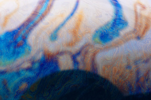 Vivid abstract background with swirling blue and orange fluid sh, a Background Photo by Ales Munt