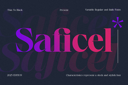 Saficel | With 18 Font