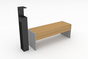 3D Model Bench Park 24