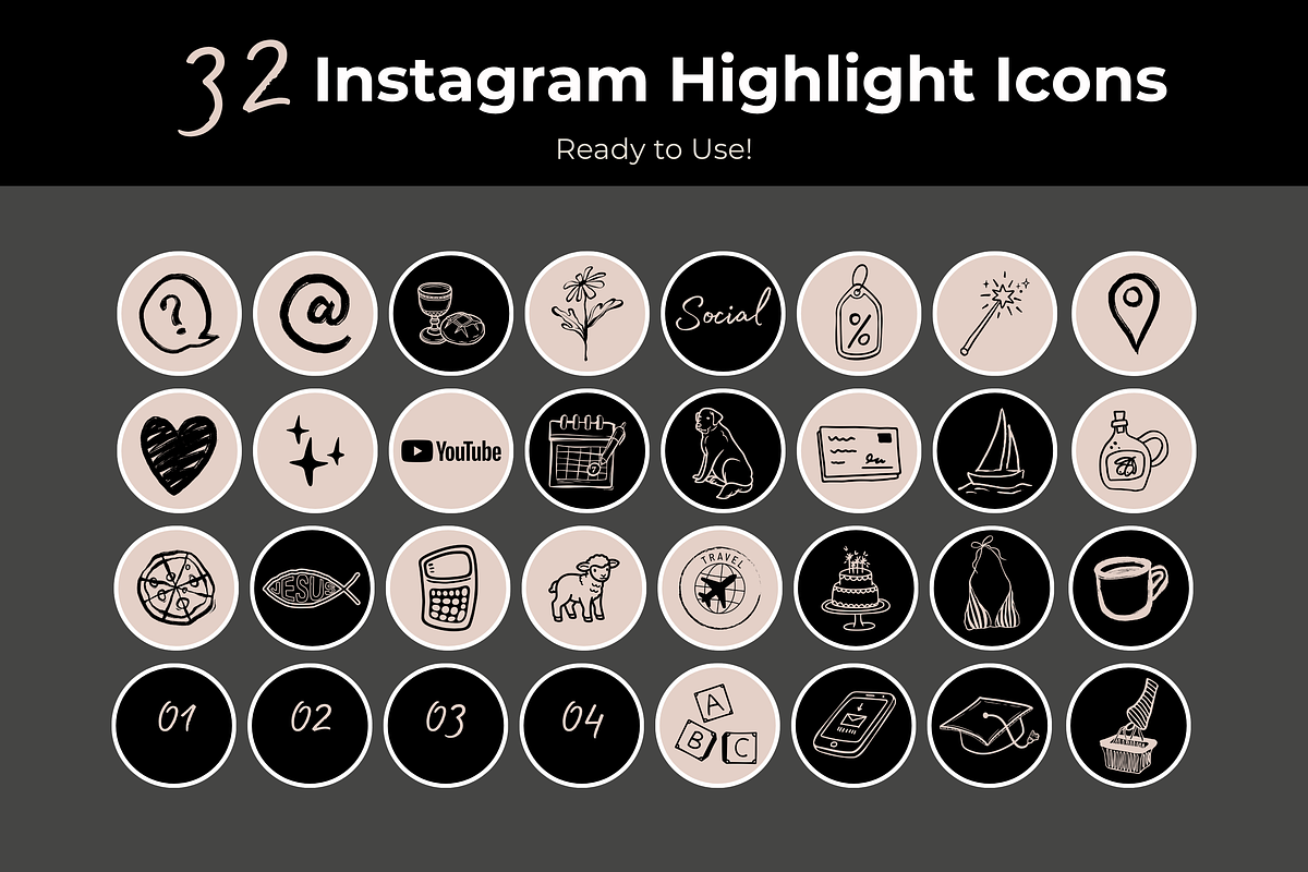 Chic Nude Instagram Highlight Icons, a Social Media Template by Marcia B Studio (Photo 2 of 4)