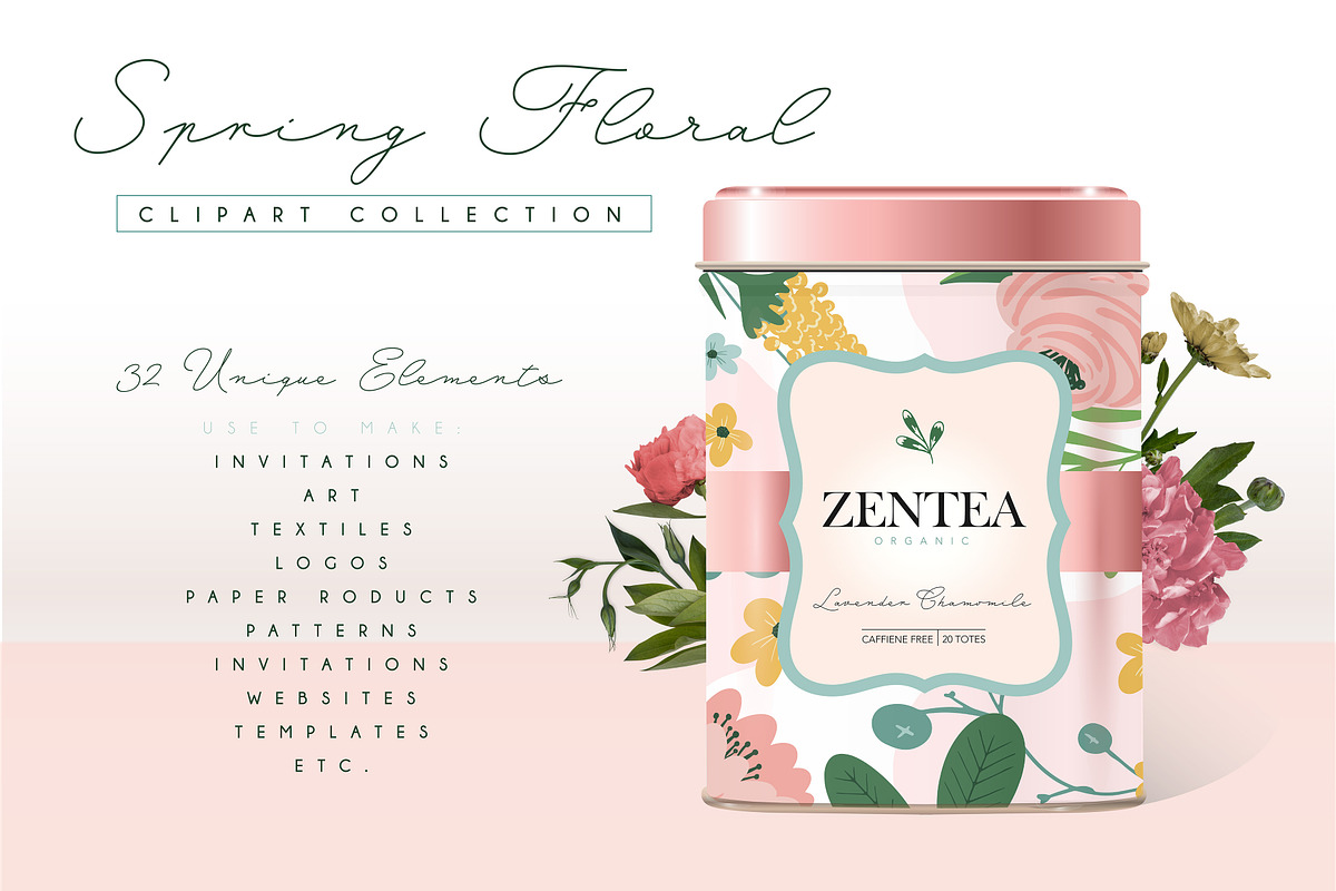 Spring Floral Clip art Collection, a Graphic by Ink + Eye (Photo 4 of 4)