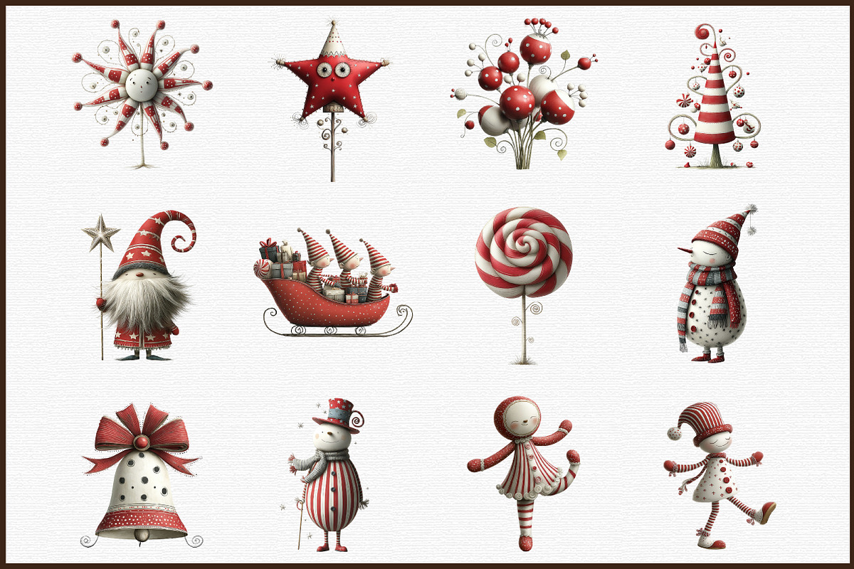 Whimsical Christmas Clipart Bundle, an Illustration by Sublimation Artist (Photo 3 of 6)