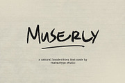 Muserly a Natural Handwritten Font, a Script Font by RantautypeStudio (Thumbnail 1 of 15)