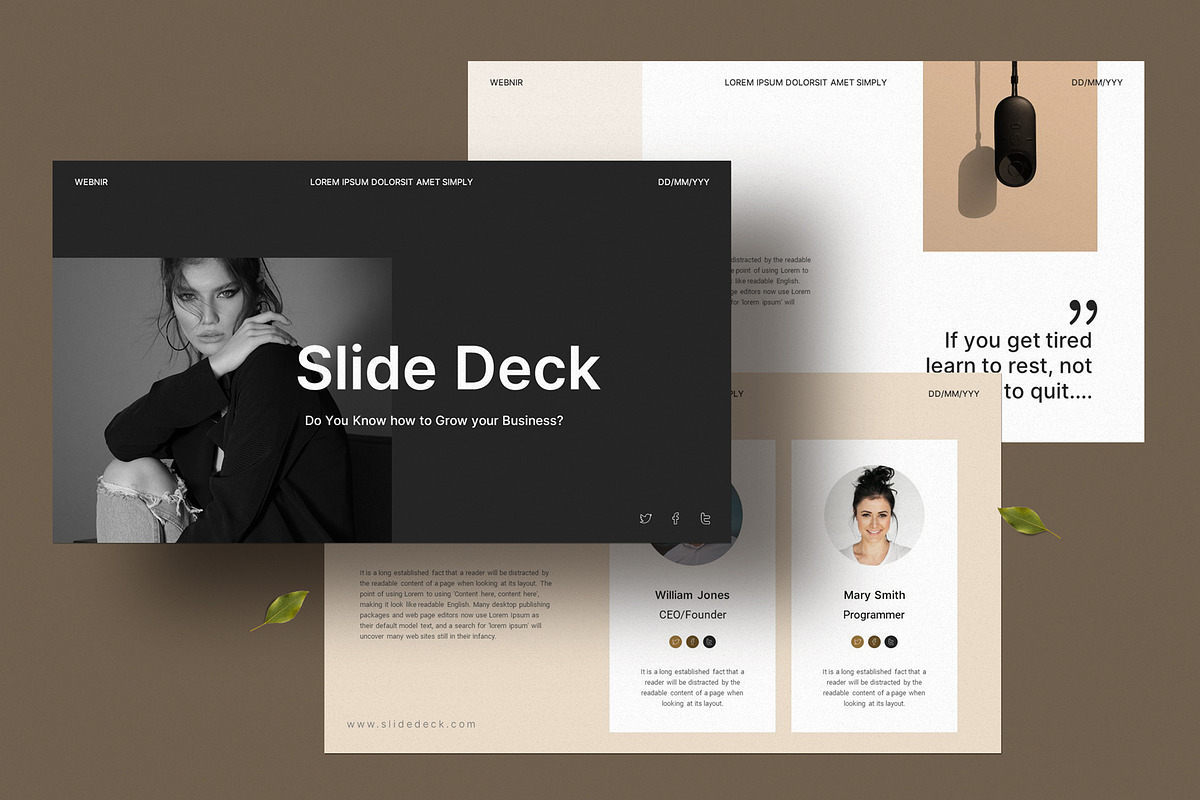 Slide Deck Presentation Template, a Templates & Theme by Slide_Genius1 (Photo 2 of 7)