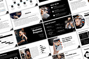Dark Business Powerpoint, a Presentation Template by Fitra Noor (Thumbnail 1 of 3)