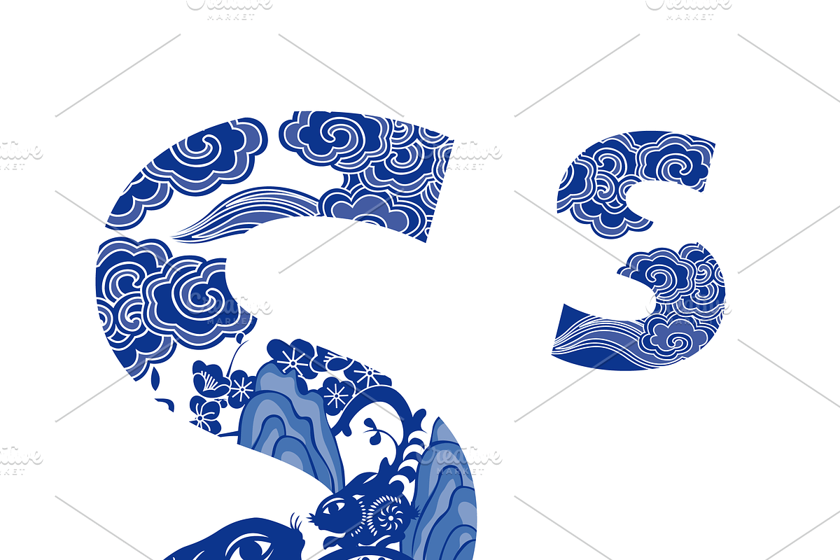 Letter A-Z Chinese style, a Symbol Font by PonDeArt (Photo 20 of 27)
