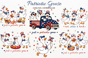 4th July Silly Goose USA PNG Clipart, an Animal Illustration by SugarCloudStudioArt (Thumbnail 1 of 4)