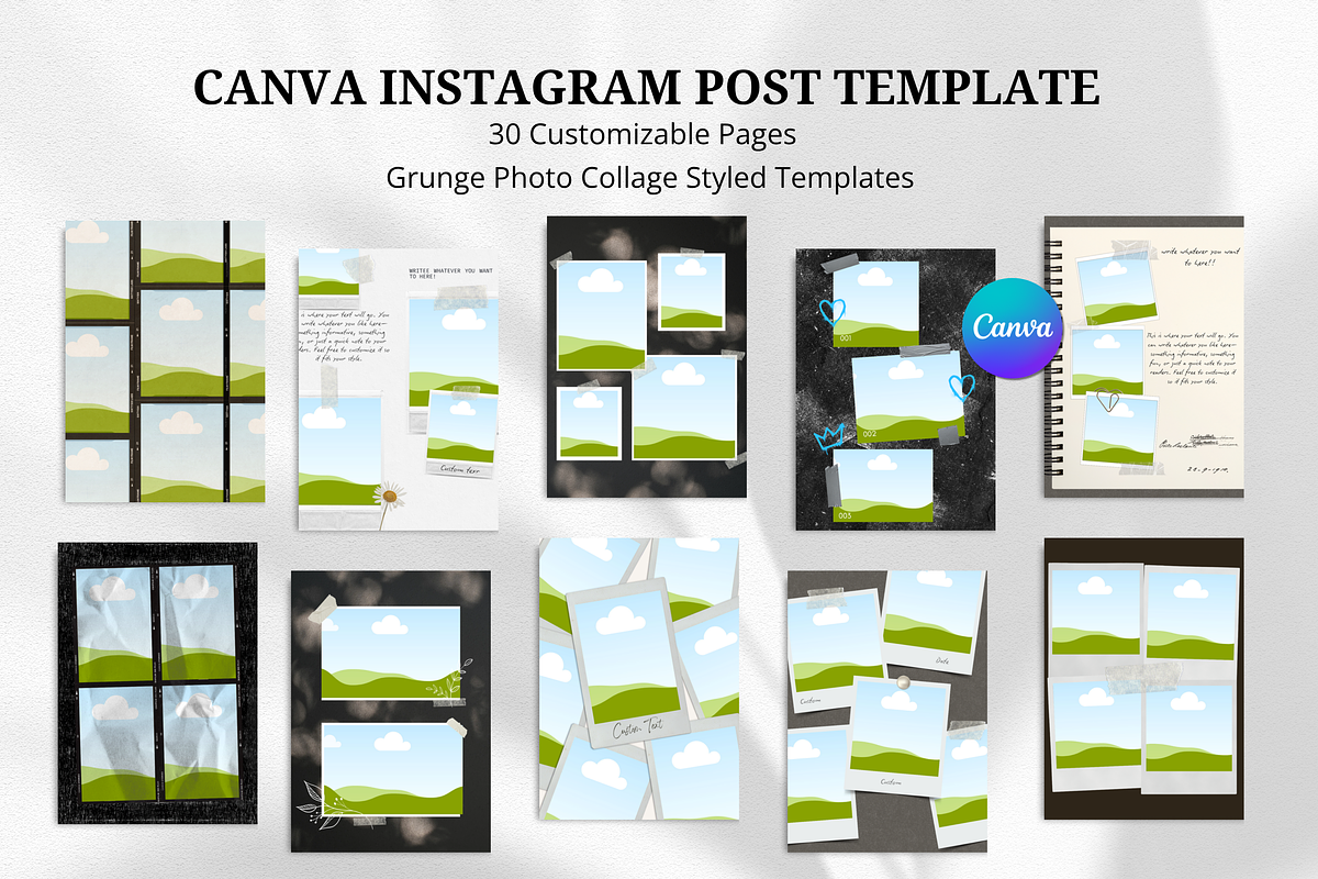 30 Instagram Post Canva Templates, a Social Media Template by Wicked Creative (Photo 6 of 19)