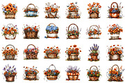 Whimsical Spring Flowers Busket Clip, an Illustration by designcity5 (Thumbnail 2 of 5)