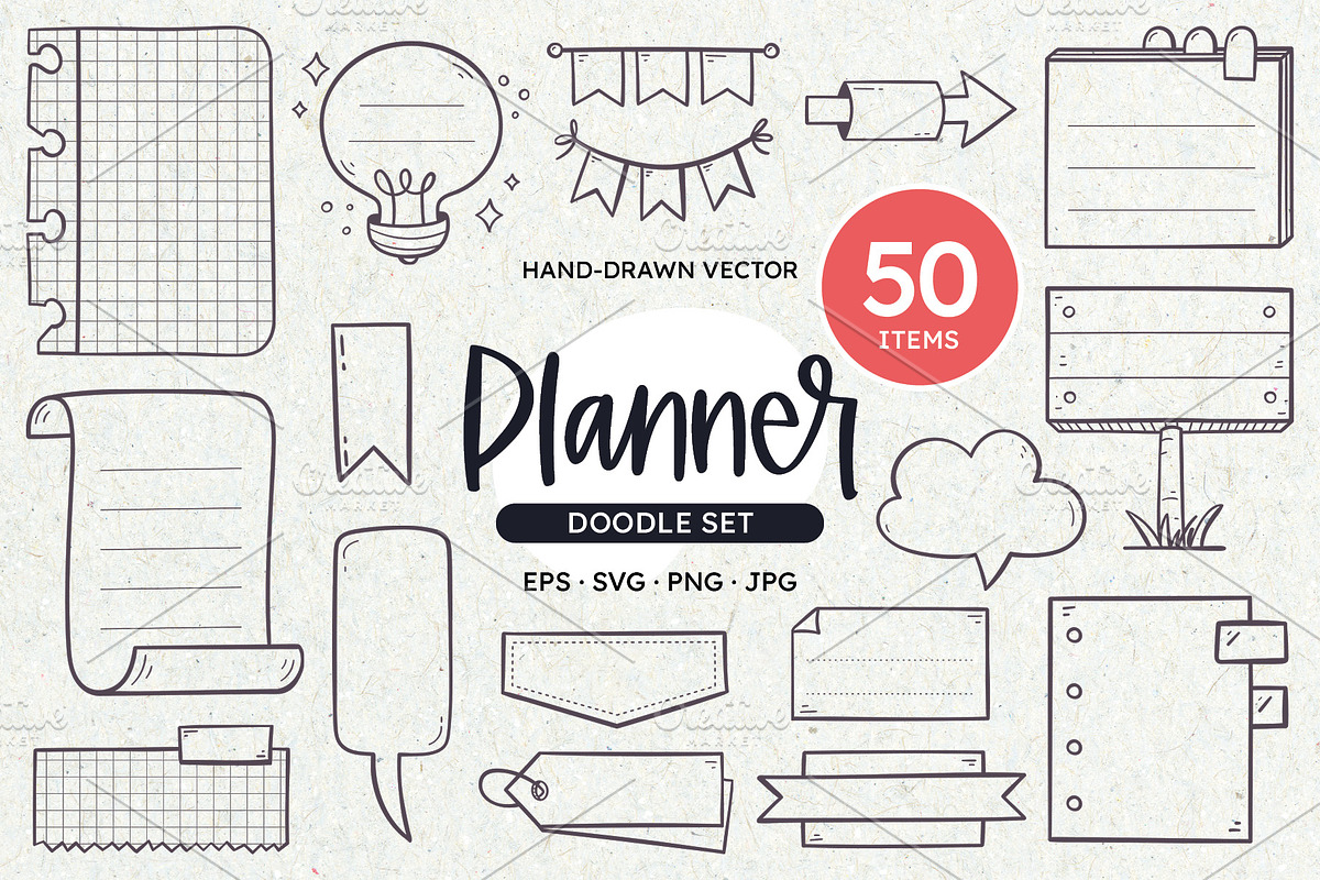 Doodle Planner Resources, an Object Graphic by insemar (Photo 1 of 5)