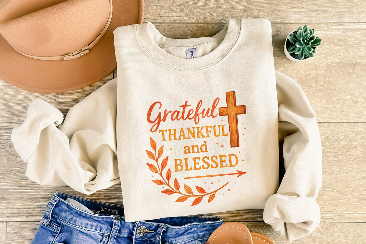 Fall PNG, Thankful Grateful, an Illustration by SharpMarketplace (Photo 8 of 9)