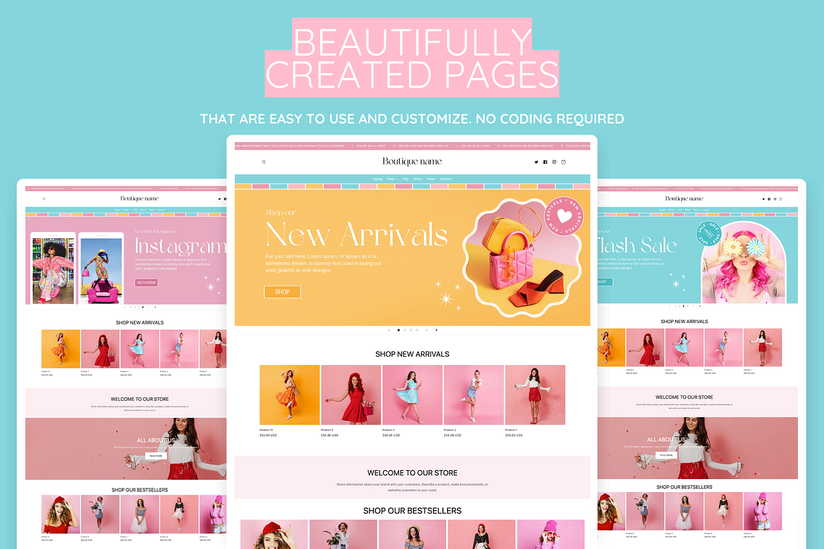 Color Burst Shopify Theme, a Shopify Template by SunshineStudioBoutique (Photo 6 of 10)