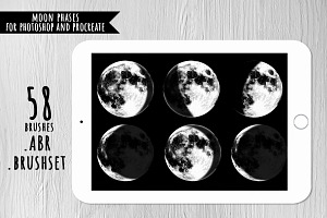 Moon Phases Stamp Brushes