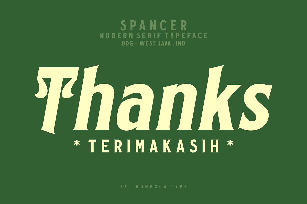 Spancer + BONUS, a Serif Font by inumocca_type (Photo 11 of 11)
