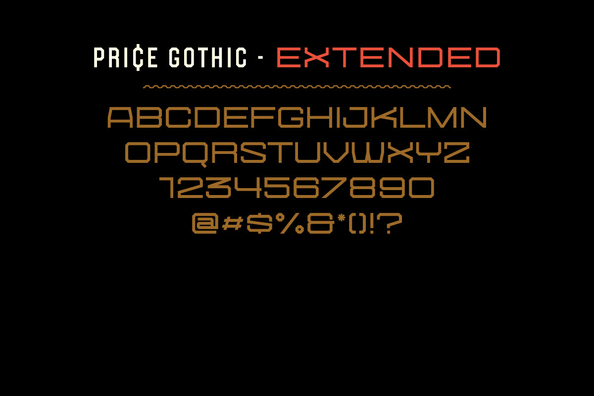 Price Gothic Font Family, a Sans Serif Font by Price Foundry (Photo 8 of 10)