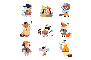 Animal Detective Character, an Animal Illustration by TopVectors