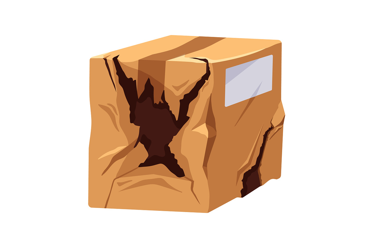 Damaged cardboard boxes set, an Object Illustration by Good Studio (Photo 8 of 9)