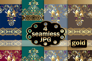 Seamless Texture Gold Lace 2