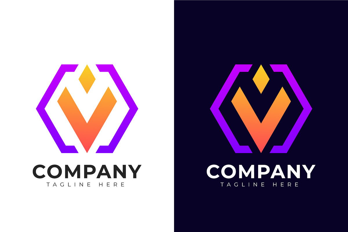 Letter v logo design template, a Branding & Logo Template by mdhelalakbar