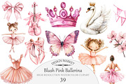 Blush Pink Ballerina Clipart, an Illustration by Design Market (Thumbnail 1 of 5)