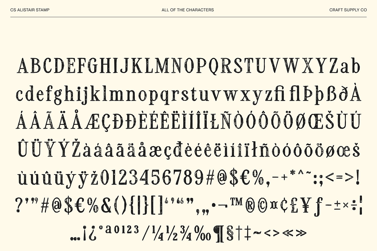 CS Alistair Stamp, a Serif Font by Craft Supply Co. (Photo 8 of 8)
