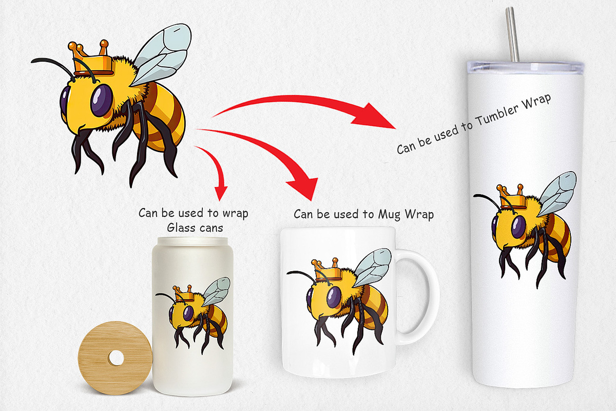Bee with Crown Clipart, a Graphic by Artnoy (Photo 4 of 5)