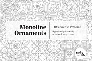 Monoline Ornaments