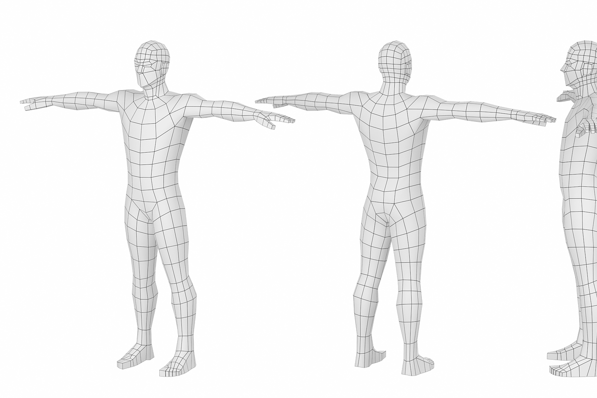 Natural Male T-Pose in 5 Topologies, a 3D by VK Studio (Photo 13 of 21)
