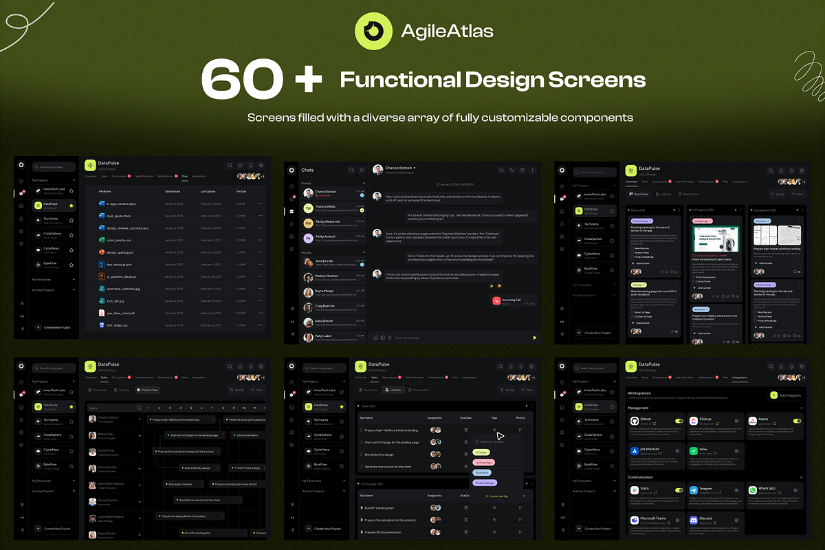 Project Management Tool UI Kit, an UI Kit Template by Oussema A (Photo 3 of 8)