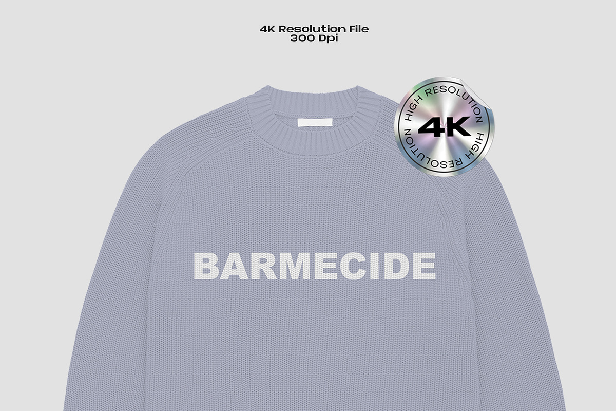 Knitted crewneck mockup, an Apparel Mockup by Barmecide Mockup Studio (Photo 2 of 3)