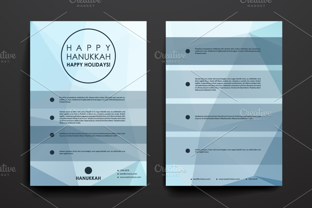 Hanukkah. 9 Brochure Templates, a Brochure Template by Palau (Photo 2 of 9)