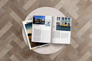 Magazine Template Bilingual Layout