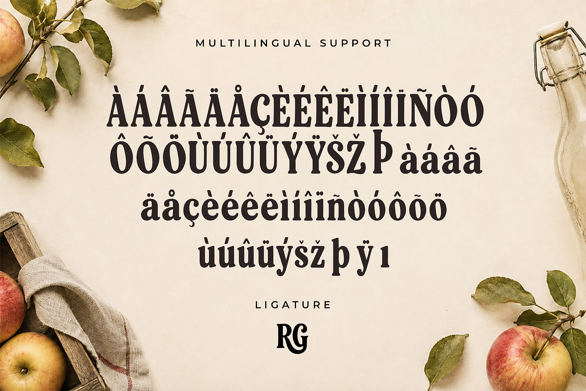 Cidergrove - Rustic Vintage Font, a Serif Font by overlaytemplates (Photo 5 of 5)