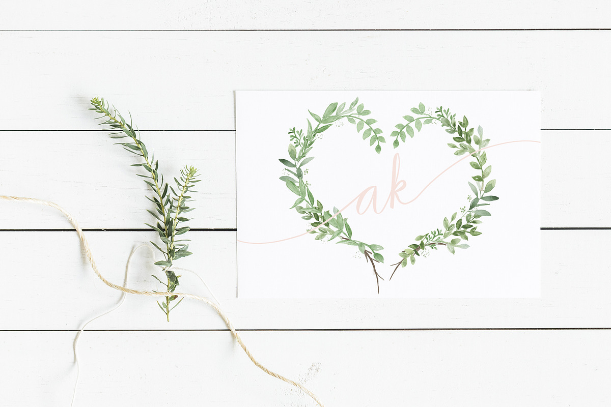 Valentine's Day Greenery Wreath, an Illustration by DailyMiracleDigitals,LLC (Photo 3 of 6)