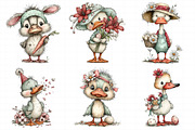 Whimsical Easter Duck Clipart Png, an Illustration by Daily.Designs (Thumbnail 3 of 8)